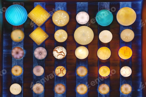 Preview: Abstract texture background from lamp on the wall.