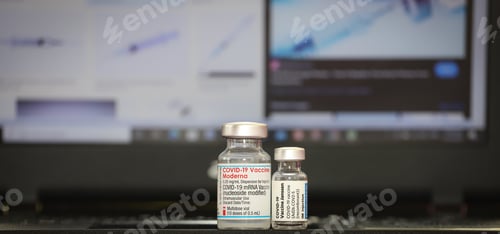 Preview: Vials of Moderna and Janssen Vaccines for coronavirus cure, vaccine for Covid -19 pandemic