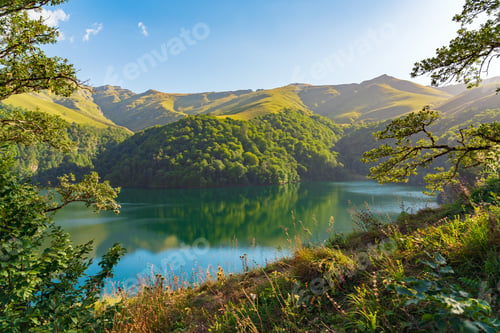 Preview: The alpine lake MaralGol is located in the GoyGol National Park in Azerbaijan