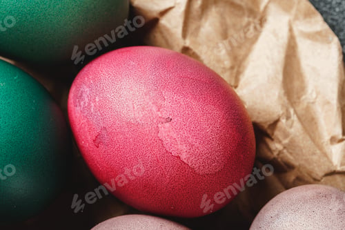 Preview: Easter eggs on a dark background
