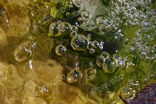 Preview: Bubbles in the water. Water background.