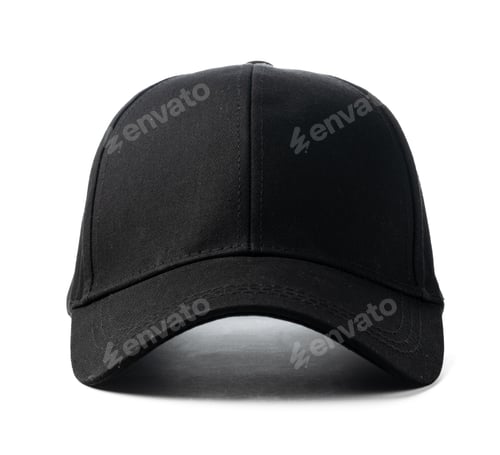Preview: Black Baseball Cap on White Background