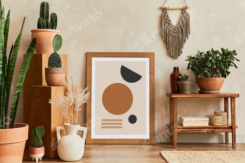 Preview: Creative composition of stylish living room interior