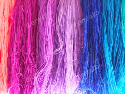 Preview: Yarn, several colors arranged abstract Gradient for background, Garn colorful pink orange red yellow