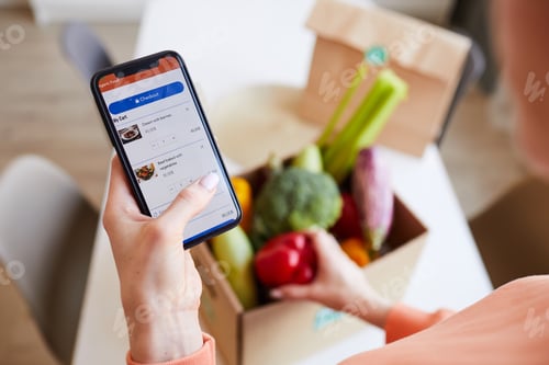 Preview: Woman ordering food online