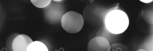 Preview: Blurred lights black and white bokeh abstract background banner