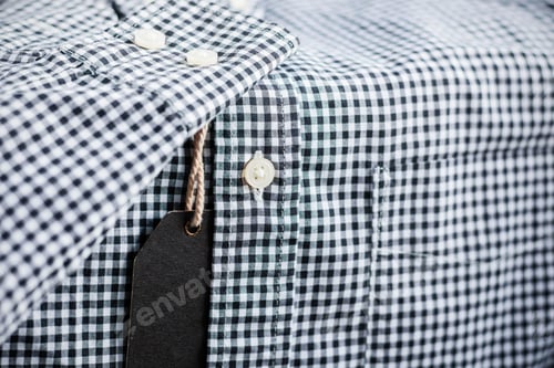 Preview: Gingham Button-Down Shirt, Clothing Still Life