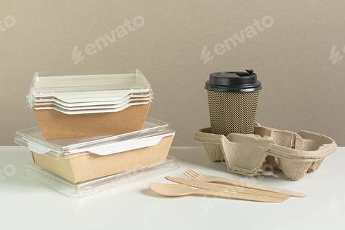 Preview: Fast food paper containers.