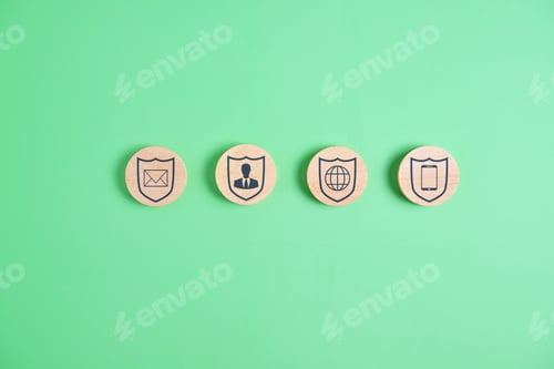 Preview: internet privacy icon background. Security icon protection and internet privacy. High quality photo.
