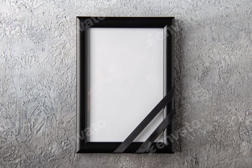 Preview: top view empty picture frame on a light surface war soldier tank