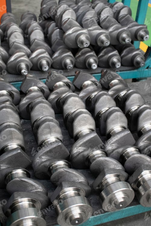 Preview: New engine crankshaft. Spare part.