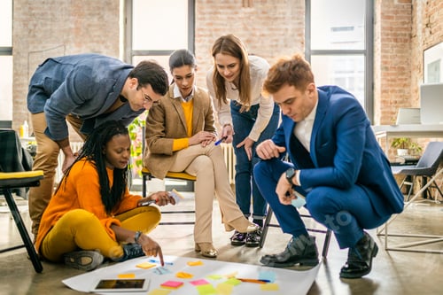 Preview: Business team working in a start-up office