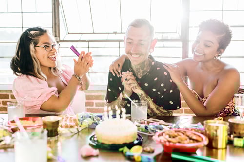 Preview: Friends celebrating at a birthday party