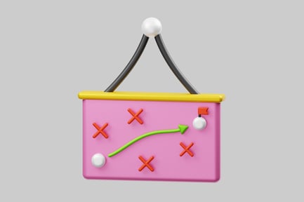 Preview: Strategy board with green arrow