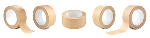 Preview: Adhesive tape, set. Rolls isolated on white