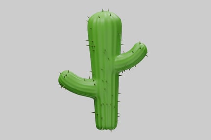 Preview: Cartoon cactus with spines