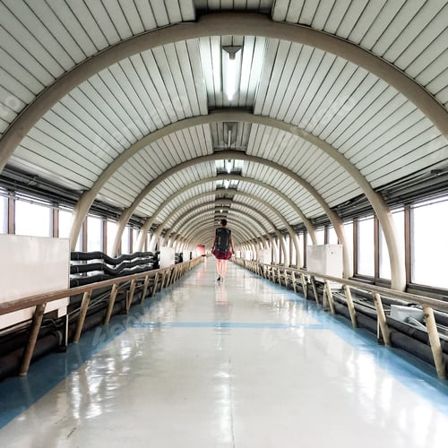 Preview: Backpacker on an airport in Bangkok