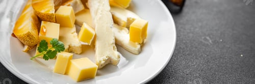 Preview: Cheese plate French cheeses fresh tasty food dish delicious gourmet food background on the table