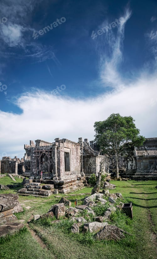 Preview: preah vihear famous ancient temple ruins landmark in cambodia