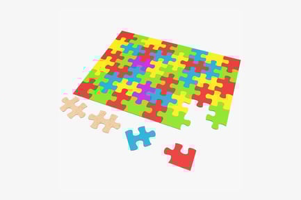 Preview: Colorful Interlocking Jigsaw Puzzle