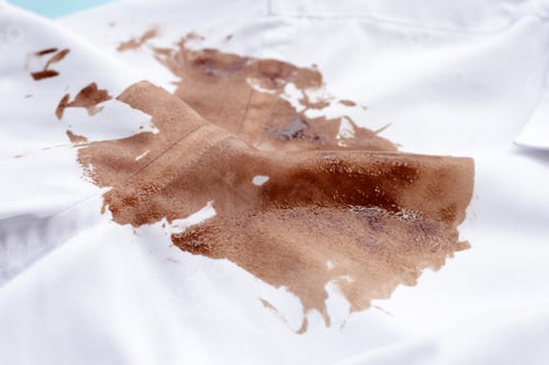 Preview: Dirty choclate stain on white shirt