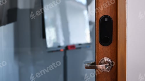 Preview: Electronic door handle with key pads numbers for good safety.