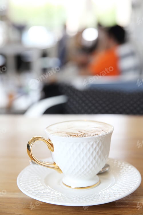 Preview: Coffee On Wood Background