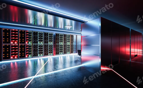 Preview: Computer network server room or data center