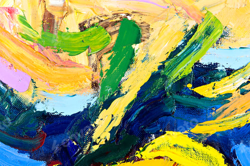 Preview: Oil on canvas. fragment of my painting. abstract background. focus on brushstrokes