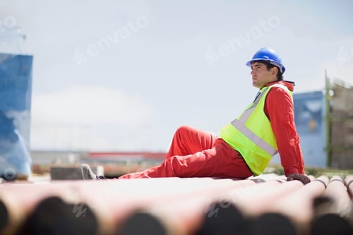 Preview: Building worker having a rest