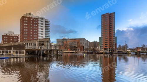 Preview: Zuiderhaven Groningen centre at sunset