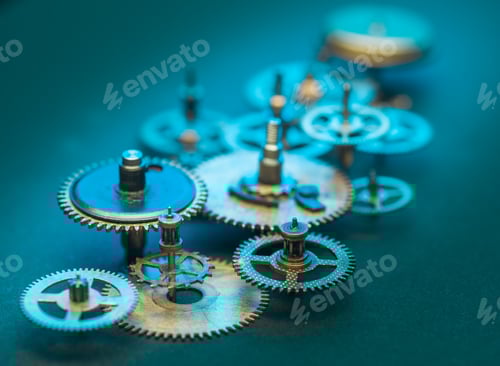 Preview: Gears and cogs clock