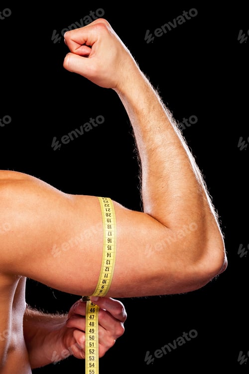 Preview: Measuring his perfect bicep.