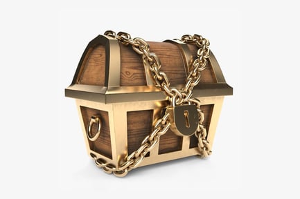 Preview: Locked Golden Treasure Chest