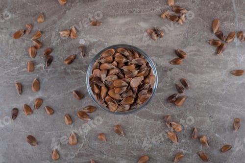 Preview: Toothsome seeds in a bowl ,on the marble background