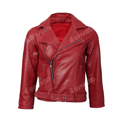 Preview: red leather jacket