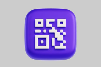 Preview: Purple qr code icon