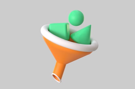 Preview: Funnel with green shapes