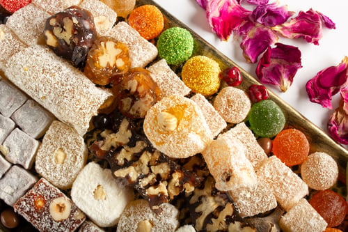 Preview: assorted Turkish delights in tray