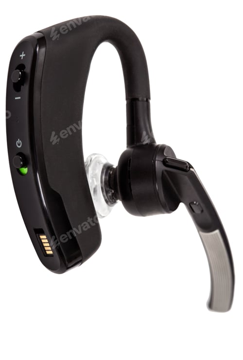 Preview: Wireless bluetooth handsfree headset, isolated on white background
