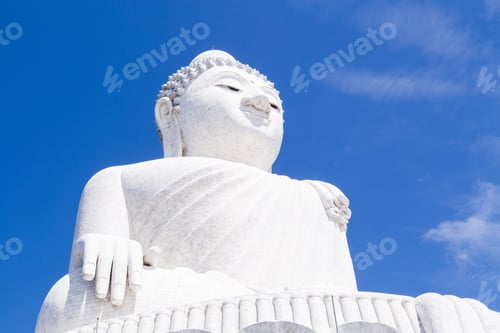Preview: Large Buddha Statue Under Bright Blue Sky