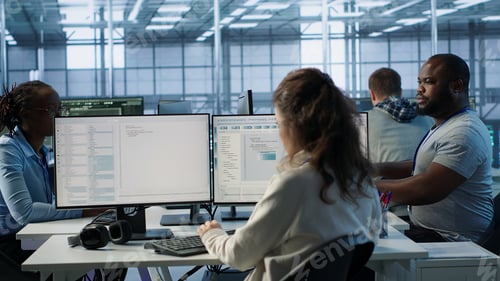 Preview: Team of admins doing checkup to prolong data center electronics life span