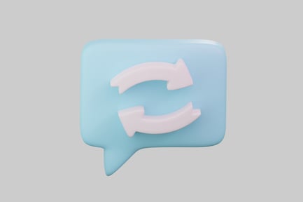 Preview: Blue chat refresh button design