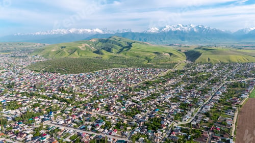 Preview: Bishkek Suburbs with Mountainous Backdrop