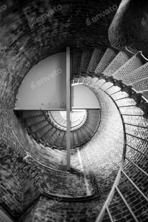 Preview: Spiral Staircase Metal Brick Architecture Historic Building Interior