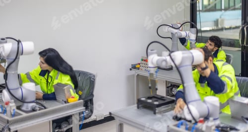 Preview: Trainees focus on robot arms, automation programs, and essential skills in the robotics academy.