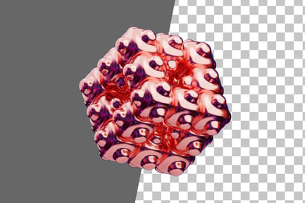 Preview: Chromatic Abstract Rosy Orb Layers 3D Icon