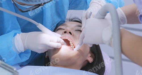 Preview: Dentist examines the patient teeth