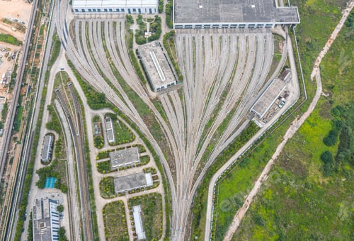Preview: Aerial view of Wuhan Metro high-speed train depot in China