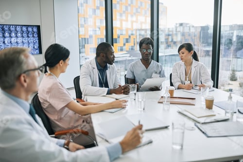 Preview: Multi Ethnic Doctors Speaking at Medical Council